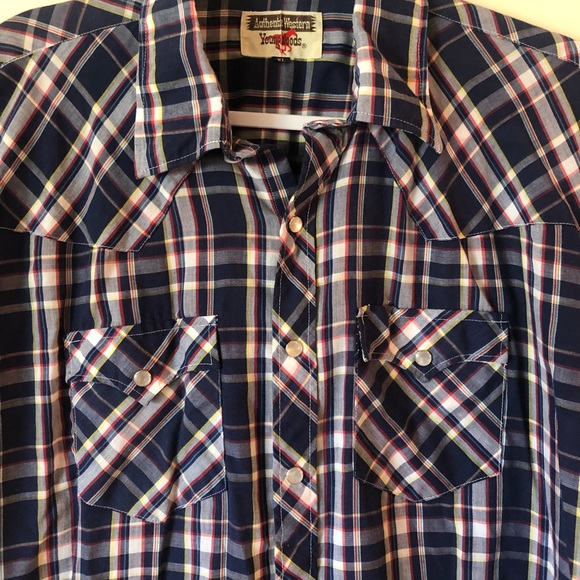 Vintage western Pearl snap button down - Picture 2 of 9